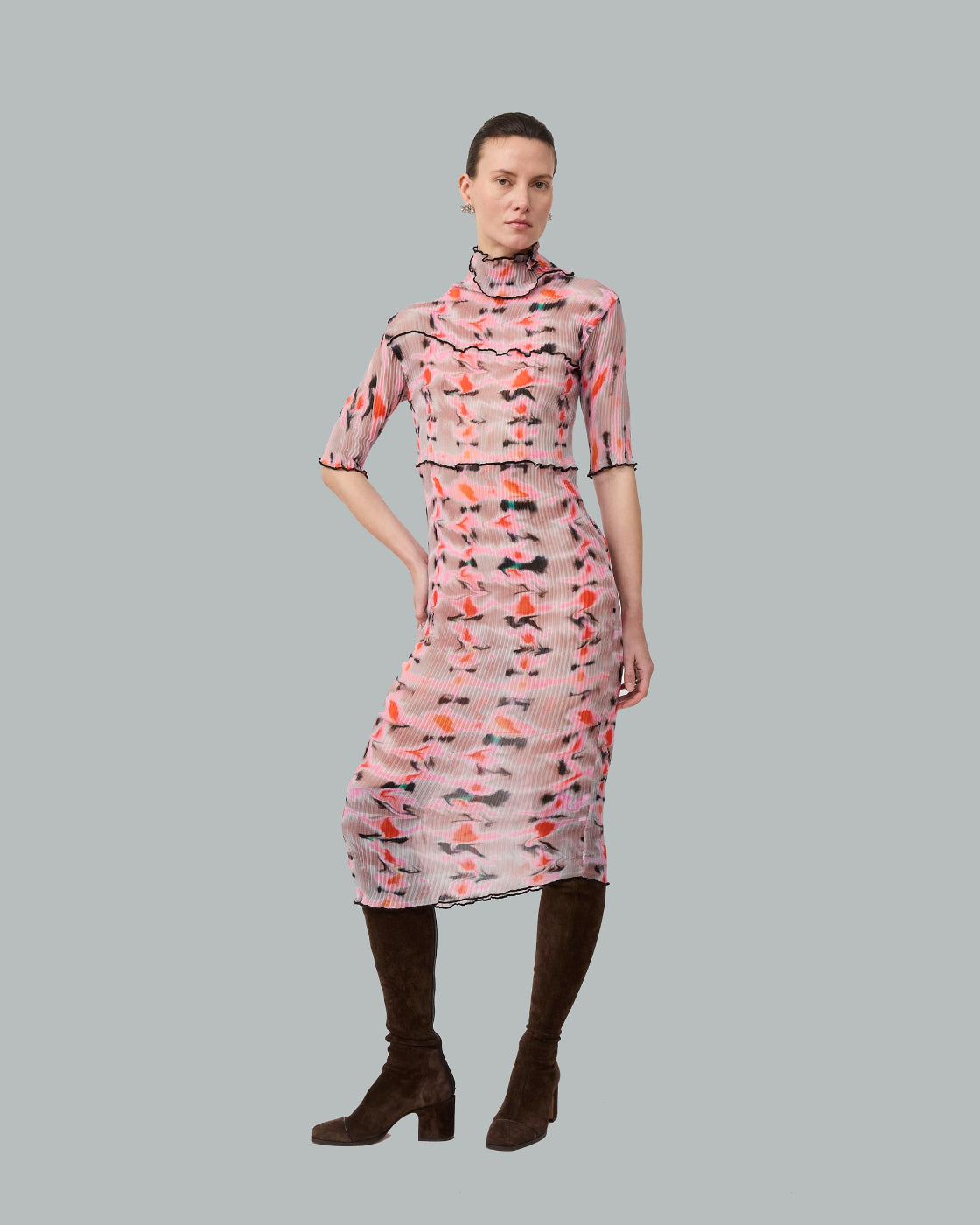 Rainer Dress in Orange Wallace