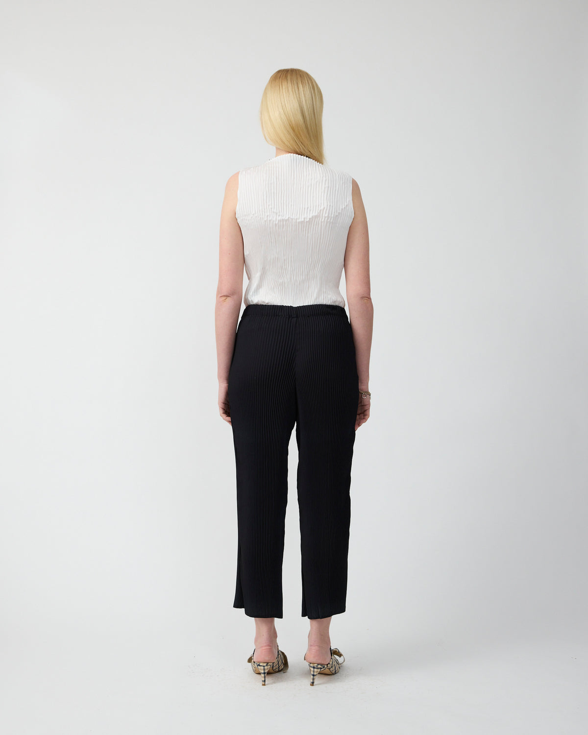 Jack Pleated Trousers in Monochrom Black