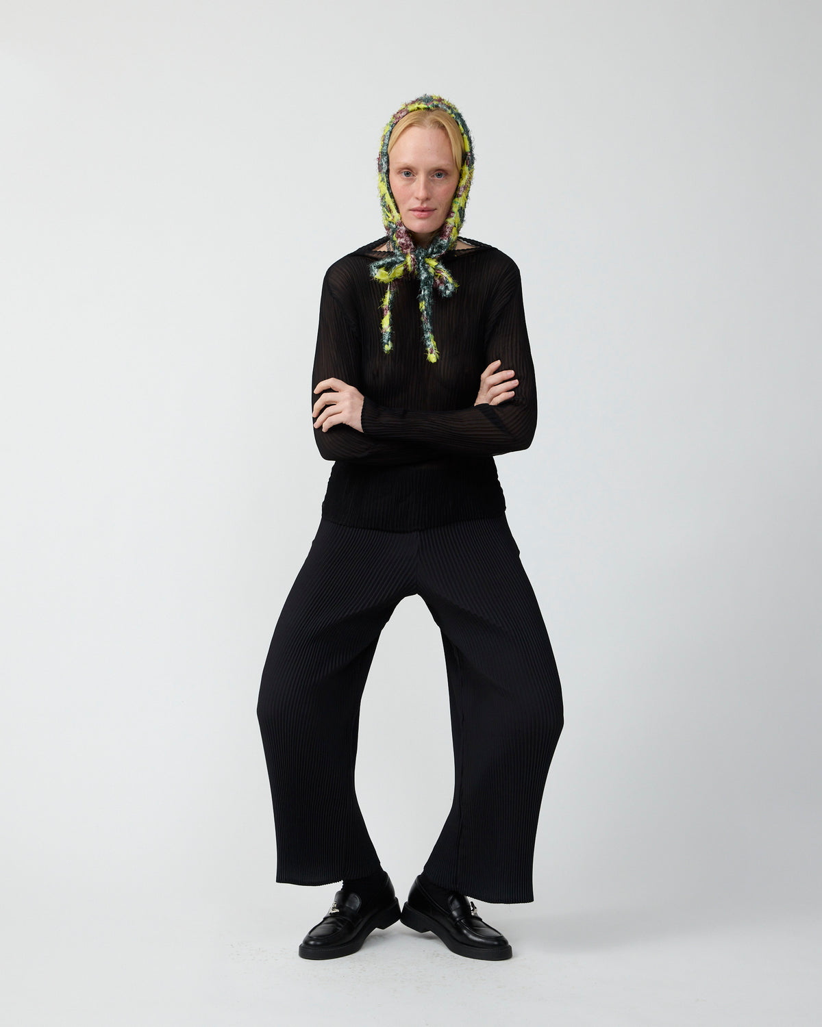 Grete Furry Headpiece in Electric Ingrid
