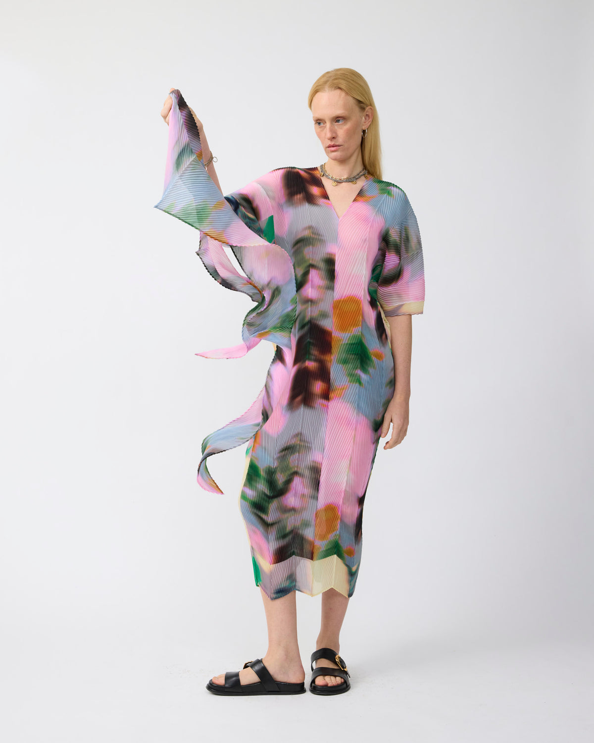 Stacy Handpleated Kaftan in Maris