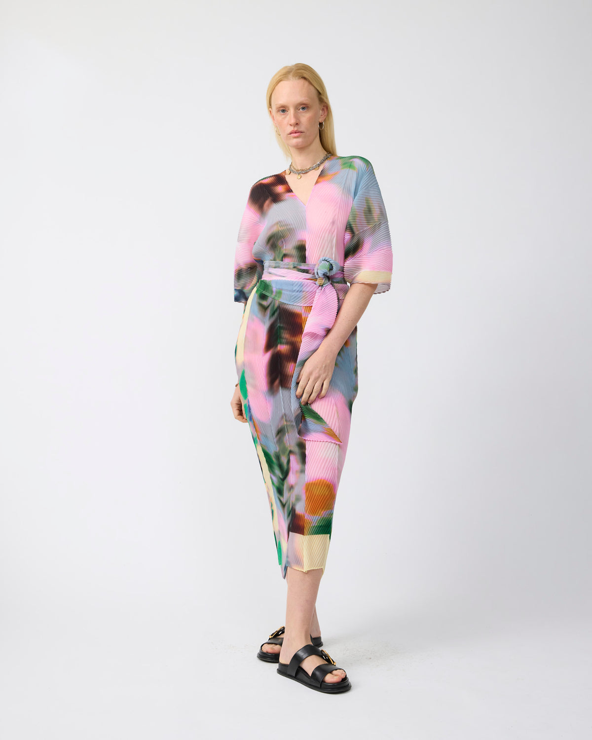 Stacy Handpleated Kaftan in Maris