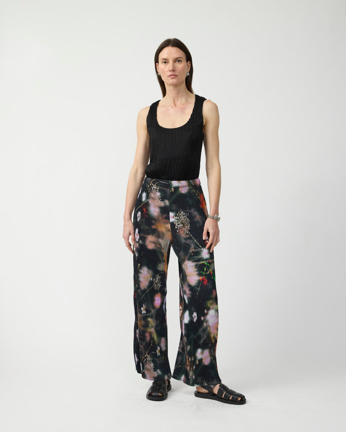 Kurt Handpleated Tanktop in Black