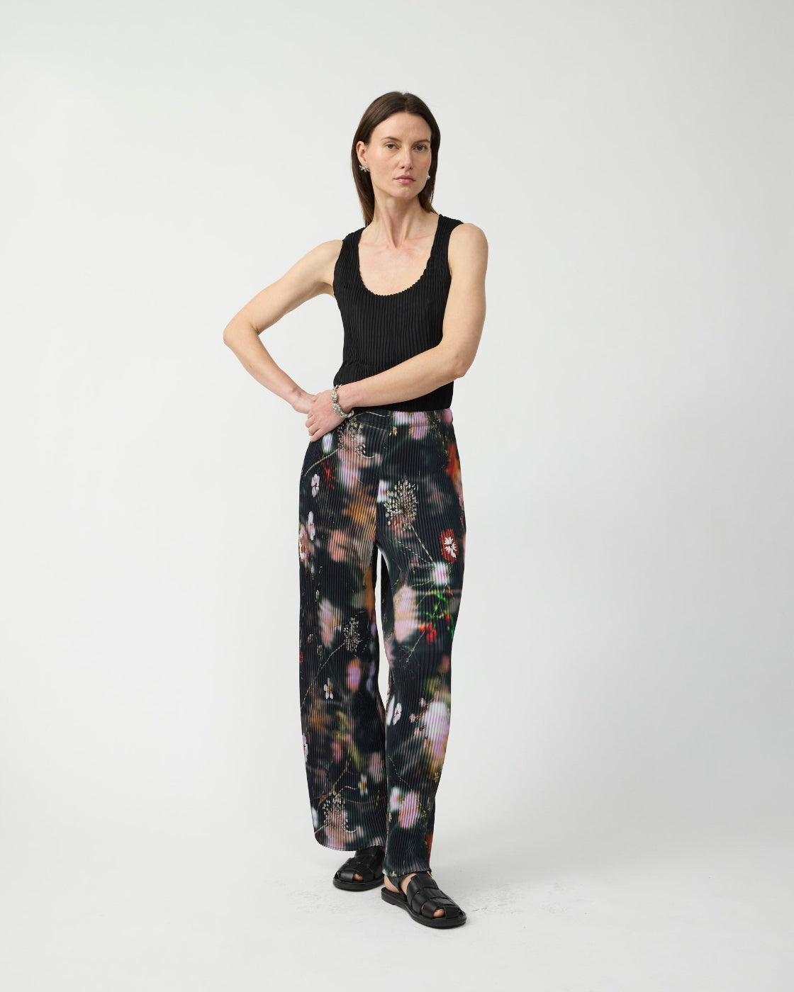 Kurt Handpleated Tanktop in Black