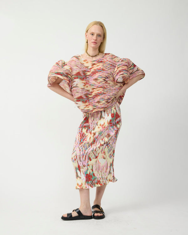 Robin Handpleated Top in Jim