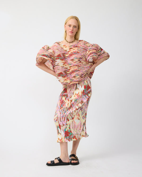 Robin Handpleated Top in Jim