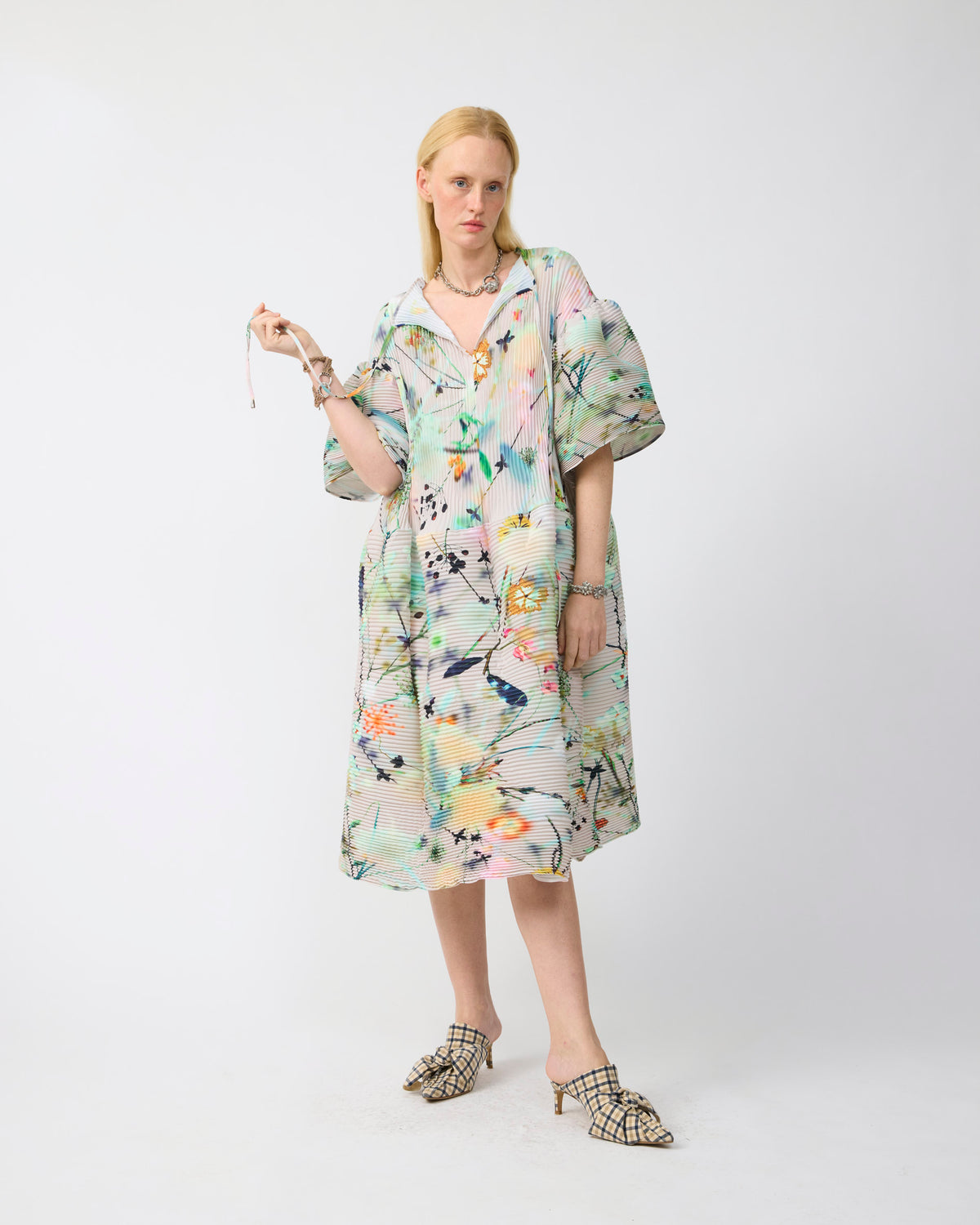 Thekla Handpleated Dress in Frances