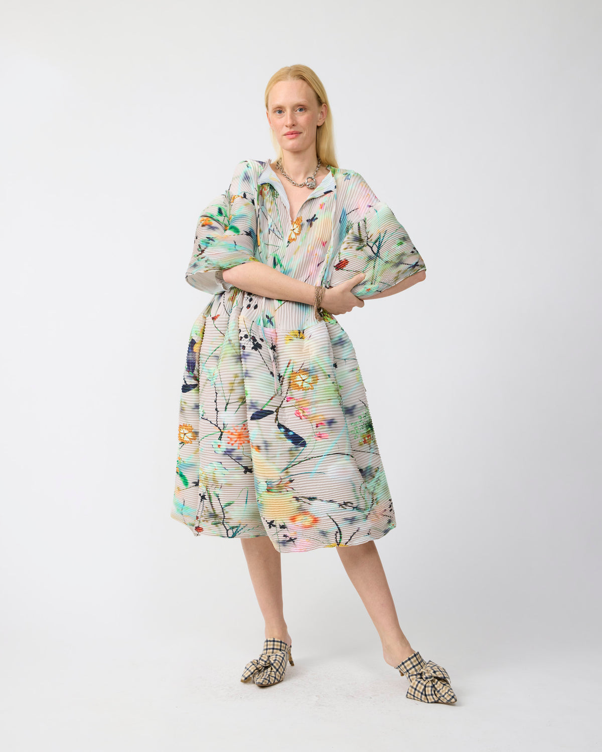 Thekla Handpleated Dress in Frances