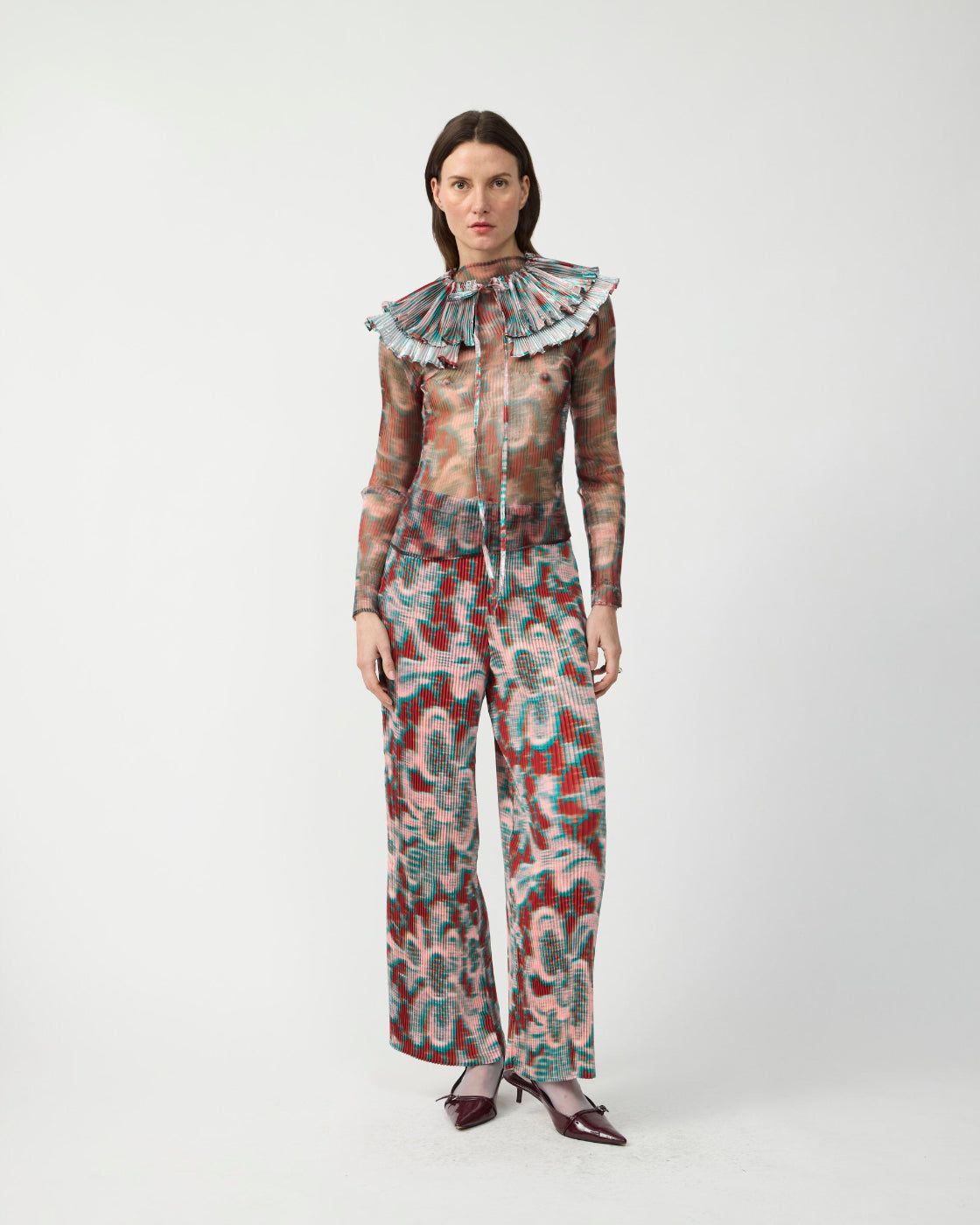 Winnie Pleated Collar in Metallic Gallia