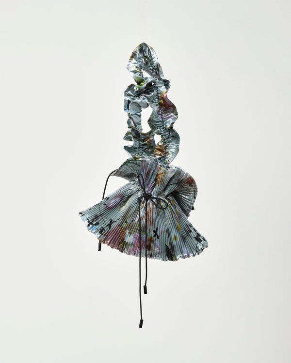 Wanda Pleated Bag in Metallic Frances