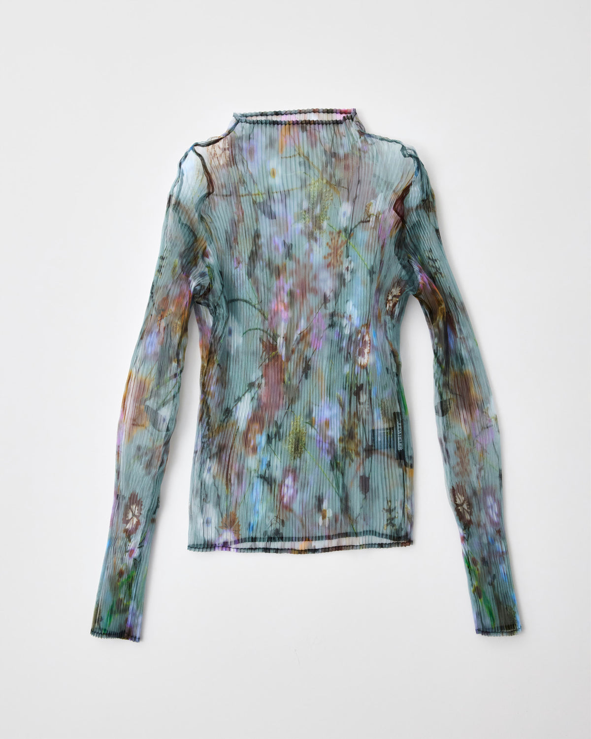 Lee Pleated Top in Transparent Frances