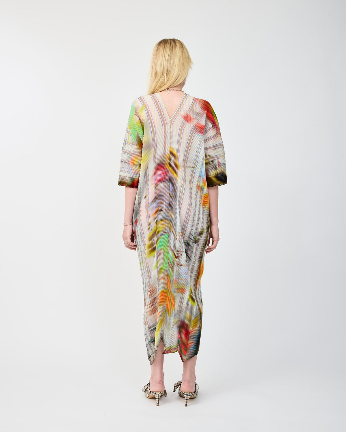 STACY HANDPLEATED KAFTAN IN CLARA