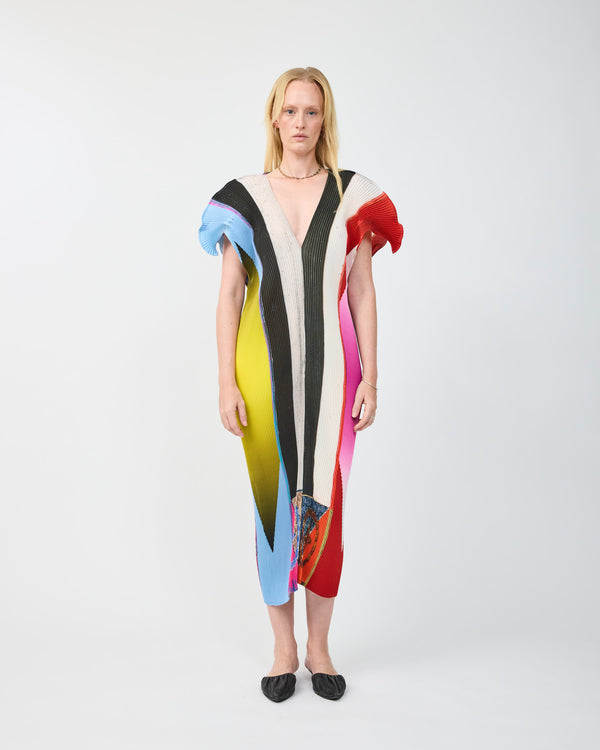 REVA PLEATED DRESS IN ASH