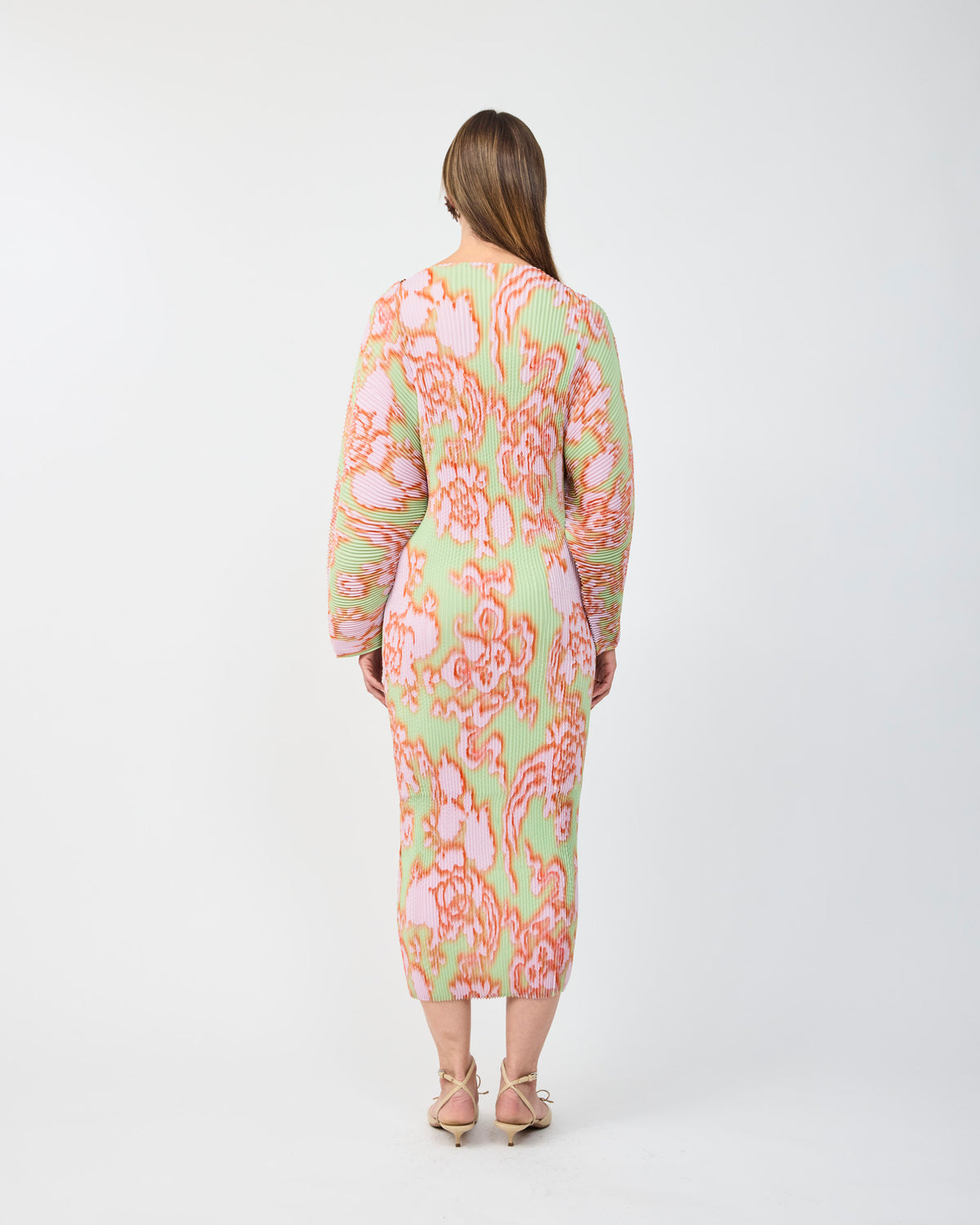 REMUS HANDPLEATED DRESS IN AUGUST