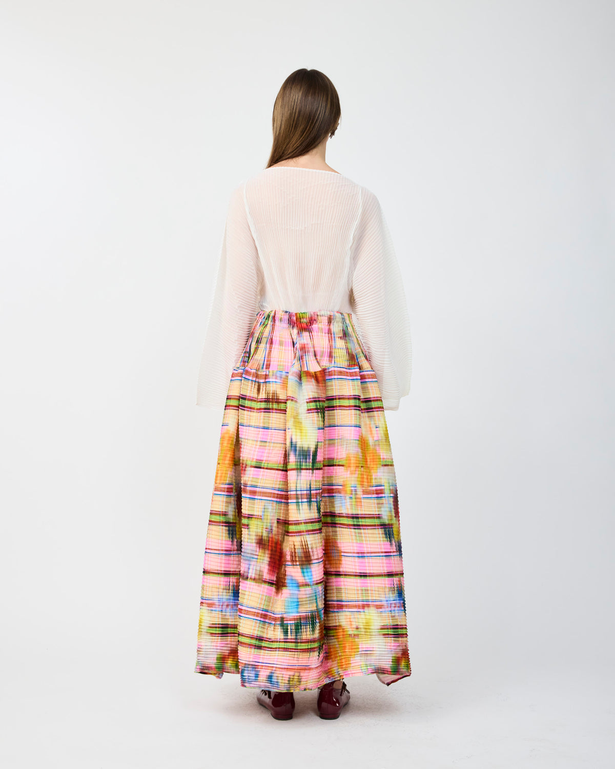 KENZA HANDPLEATED SKIRT IN RILKE