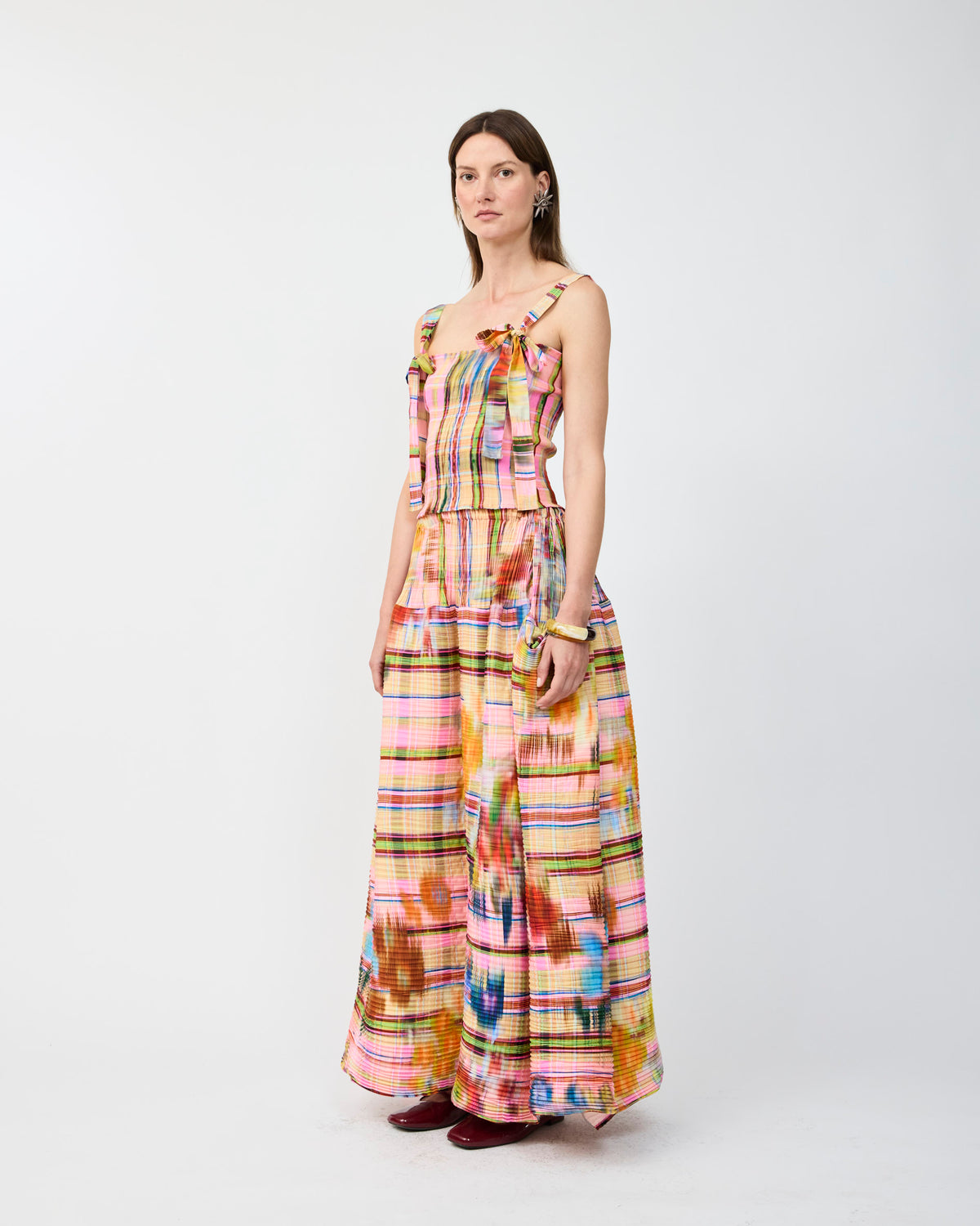 JUNE SMOCK PLEATED TOP IN RILKE