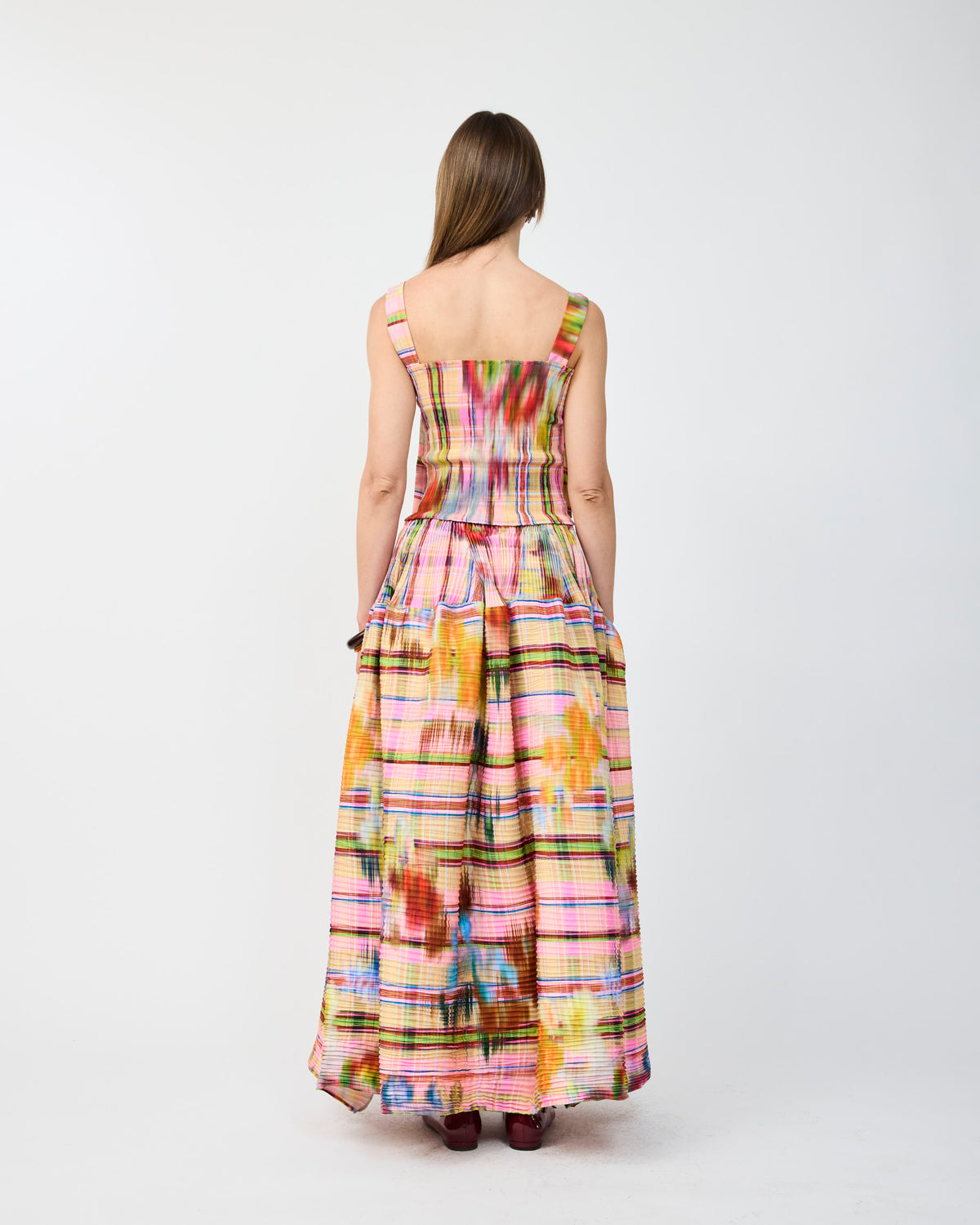JUNE SMOCK PLEATED TOP IN RILKE