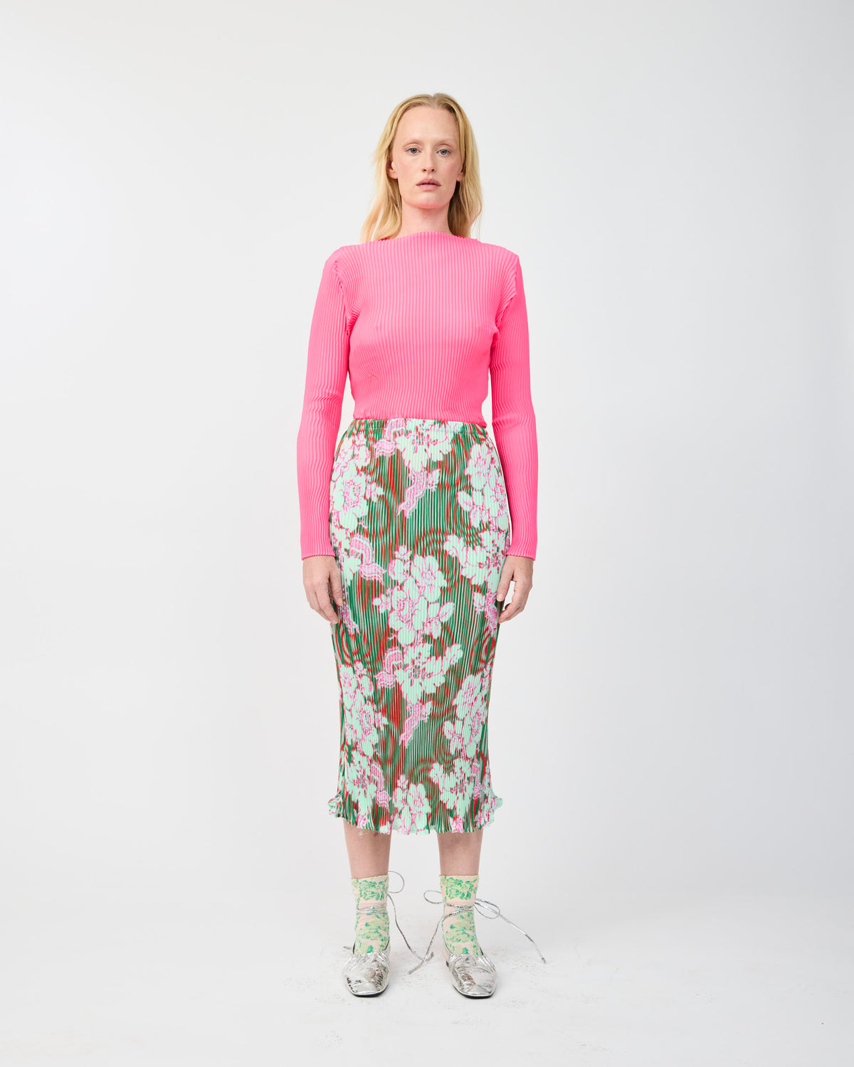 LEE PLEATED TOP IN PINK