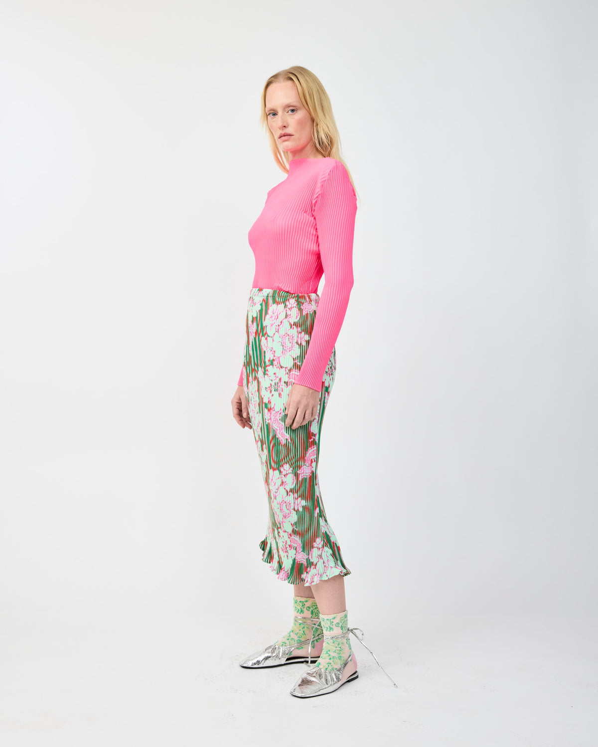 LEE PLEATED TOP IN PINK