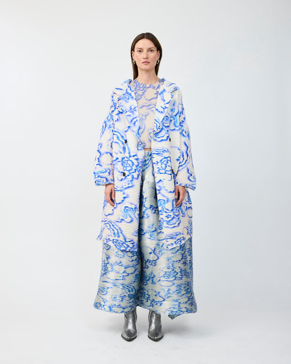 JOHAN HANDPLEATED COAT IN AUGUST