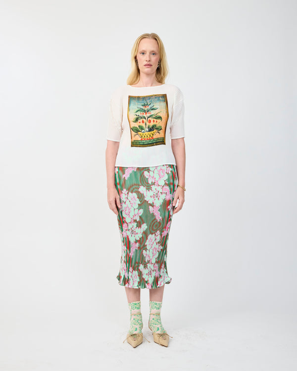 SILAS PLEATED TOP IN WHITE KOLLI