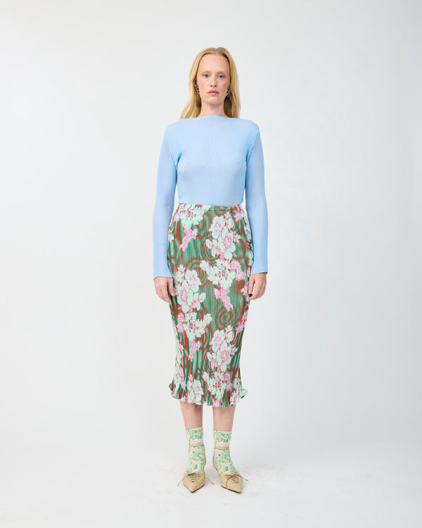 LEE PLEATED TOP IN BLUE