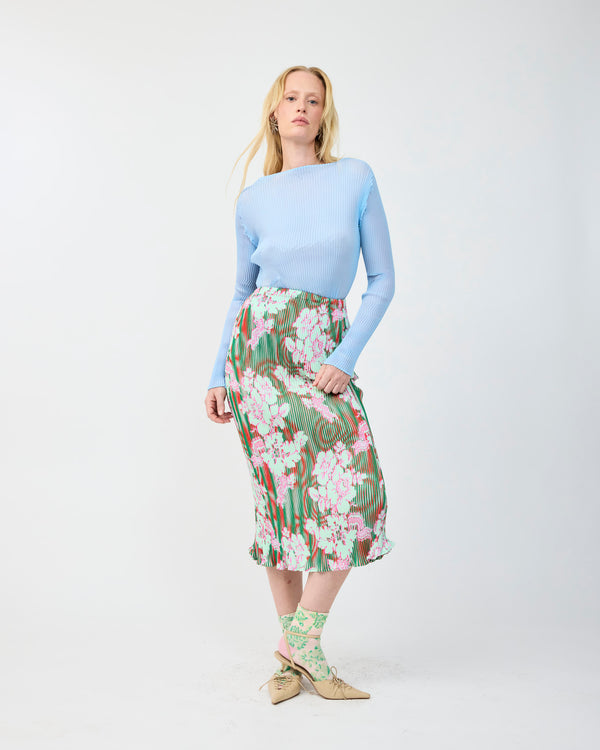 LEE PLEATED TOP IN BLUE