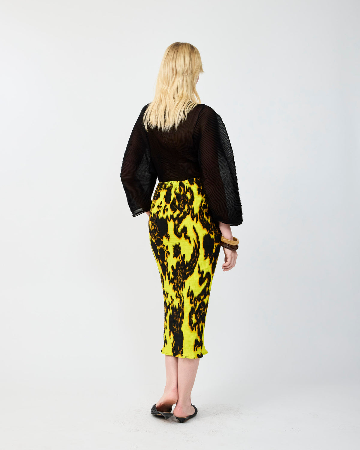 NILS SMOCK PLEATED SKIRT IN AUGUST