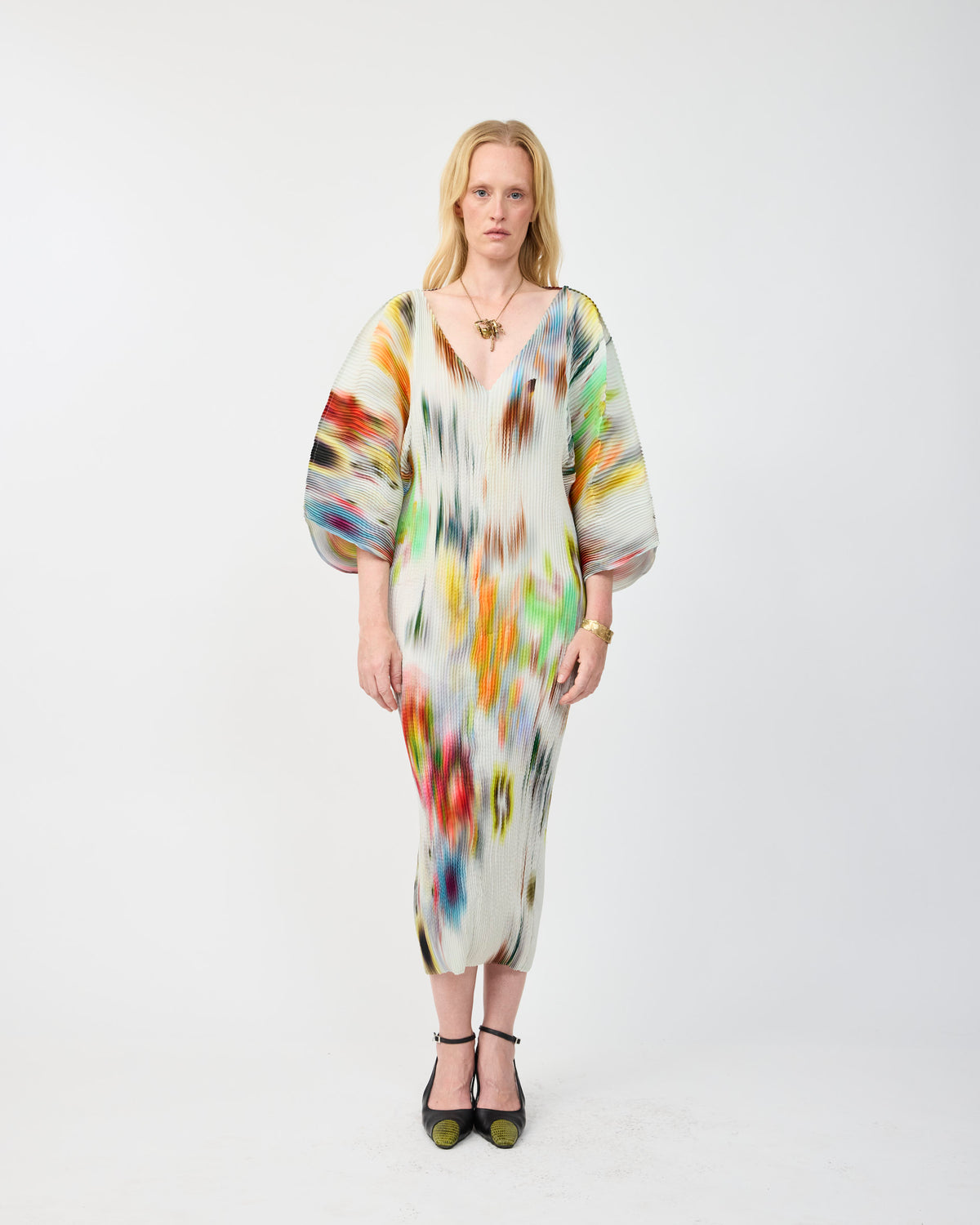 REMUS HANDPLEATED DRESS IN CLARA