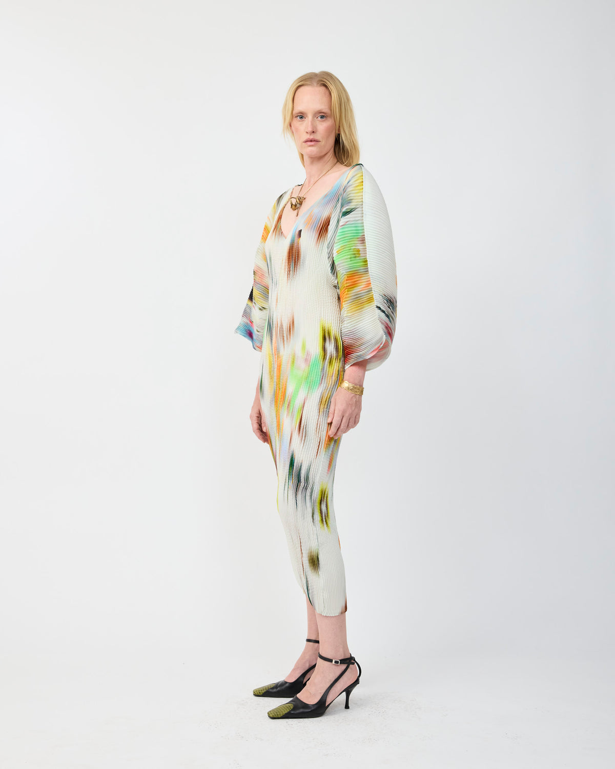 REMUS HANDPLEATED DRESS IN CLARA