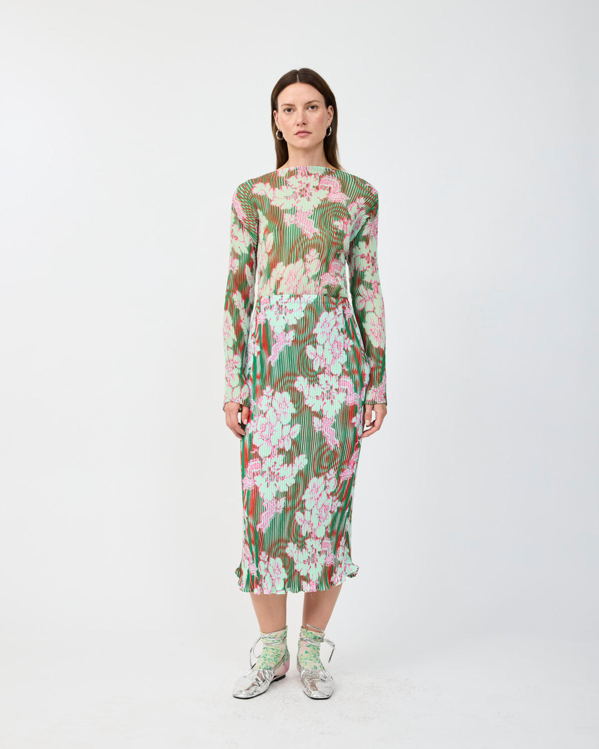LEE PLEATED TOP IN LIESE