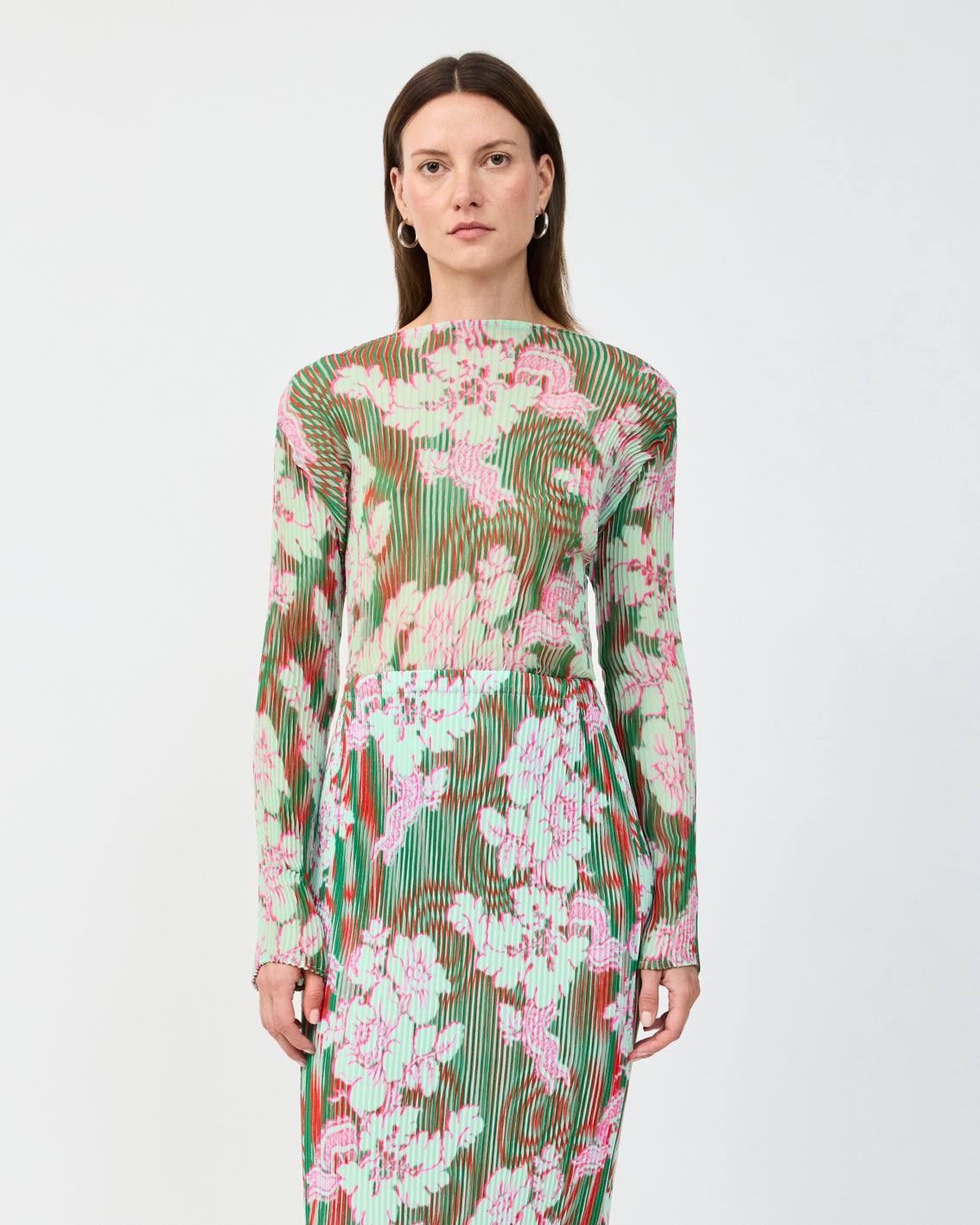 LEE PLEATED TOP IN LIESE