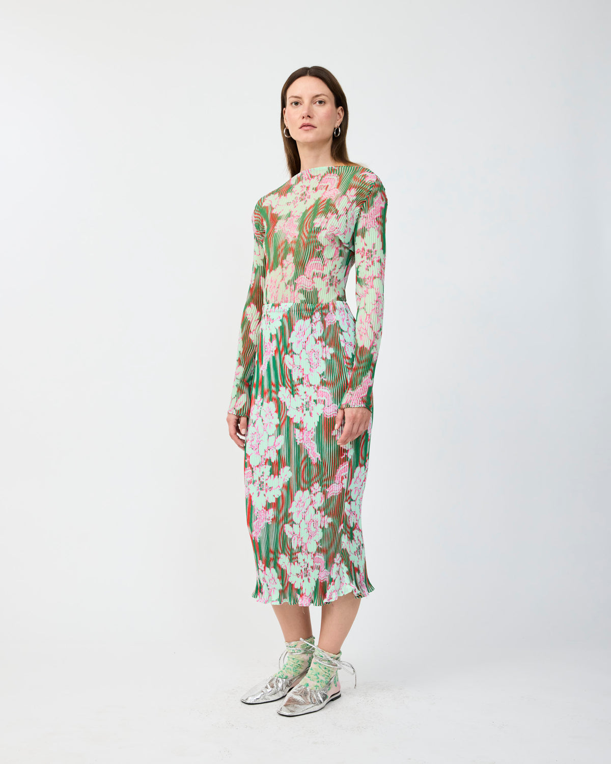LEE PLEATED TOP IN LIESE
