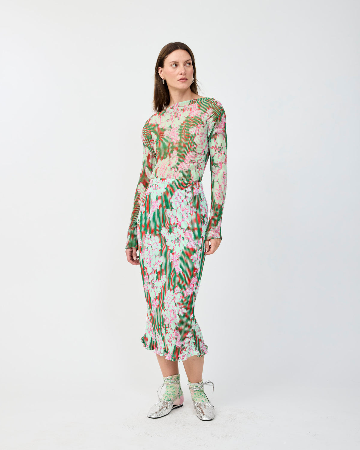 MILLA PLEATED SKIRT IN LIESE