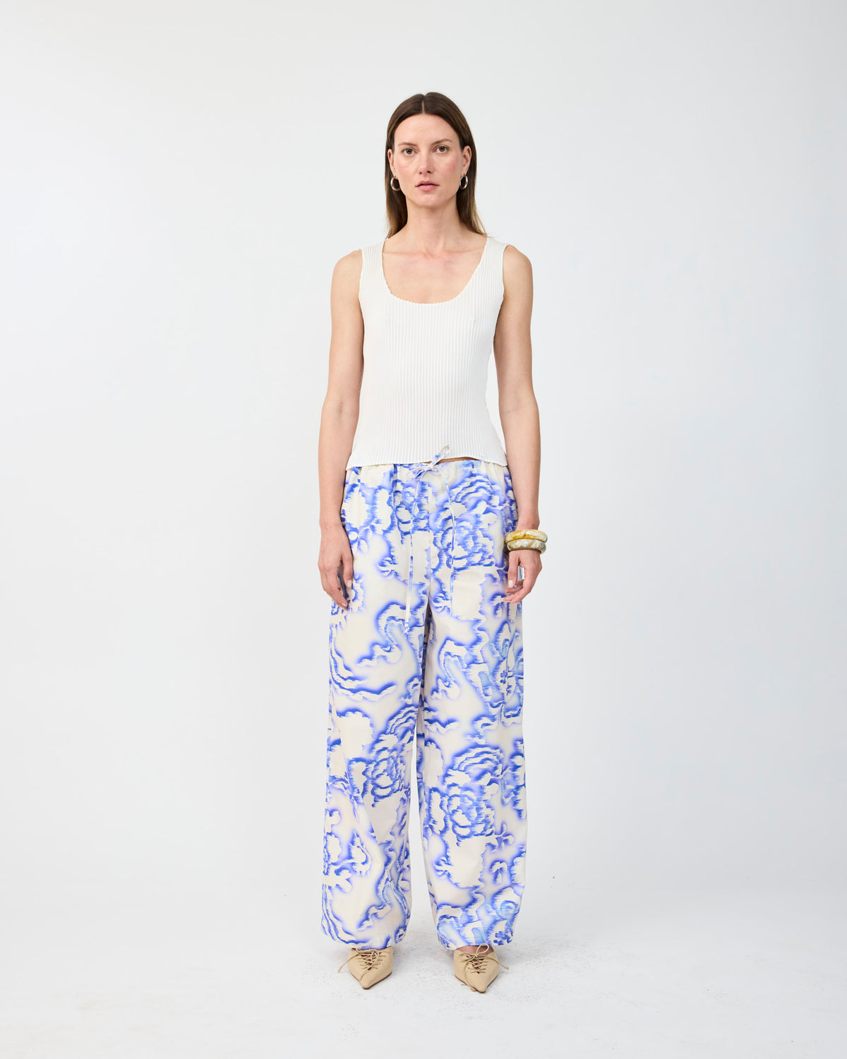 KURT PLEATED TOP IN WHITE