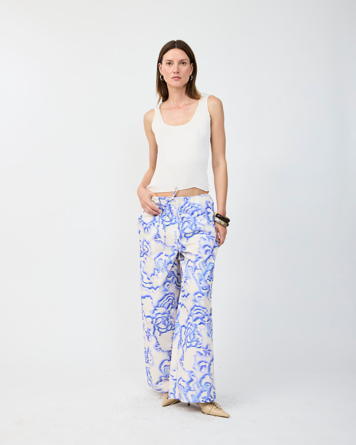 KURT PLEATED TOP IN WHITE