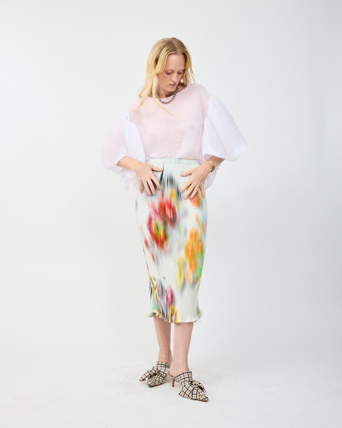 MILLA PLEATED SKIRT IN CLARA