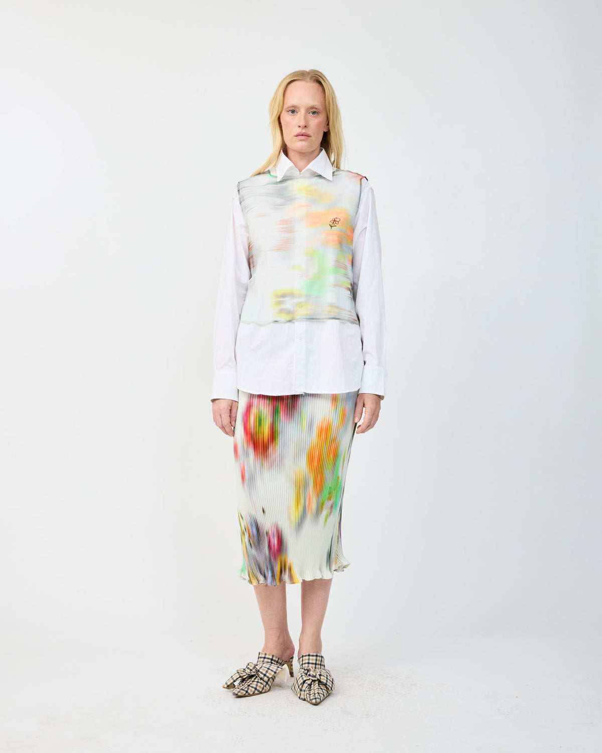 THEKLA HANDPLEATED DRESS IN CLARA .