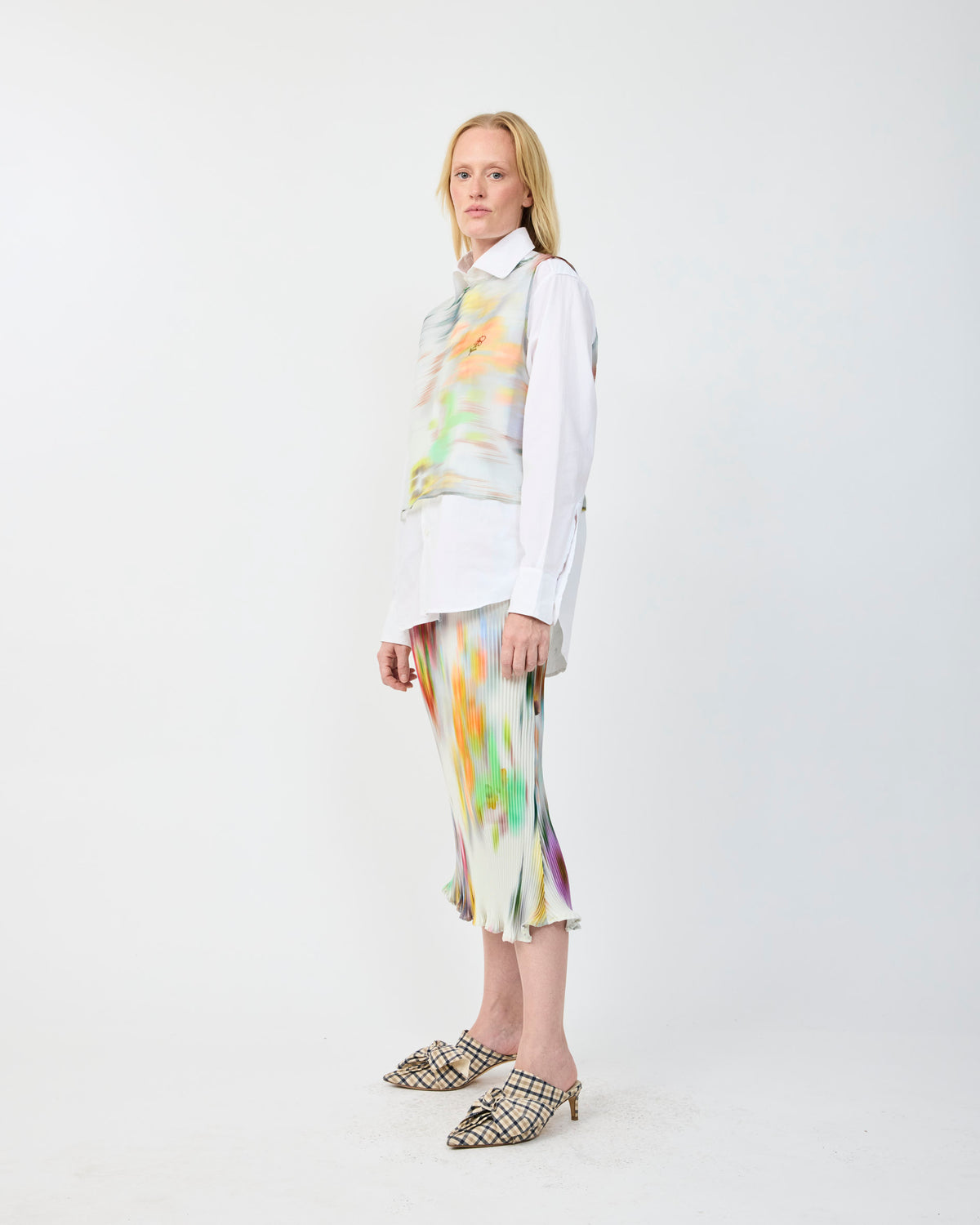 THEKLA HANDPLEATED DRESS IN CLARA .