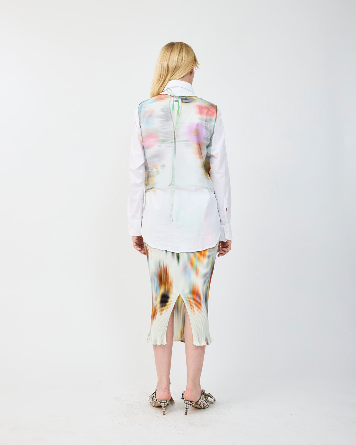 THEKLA HANDPLEATED DRESS IN CLARA .