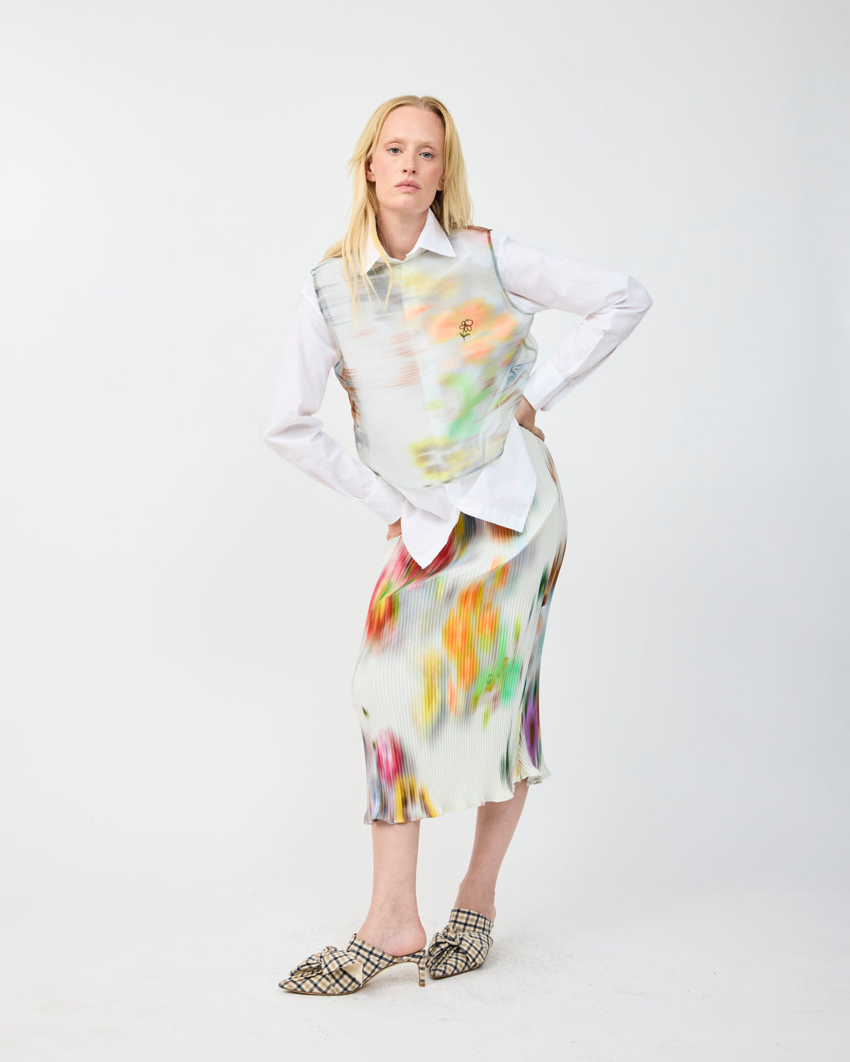THEKLA HANDPLEATED DRESS IN CLARA .