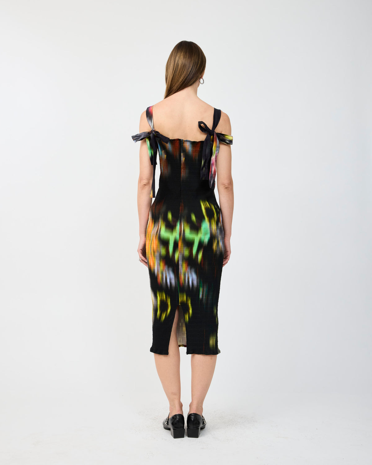 ALMA SMOCK PLEATED DRESS IN CLARA