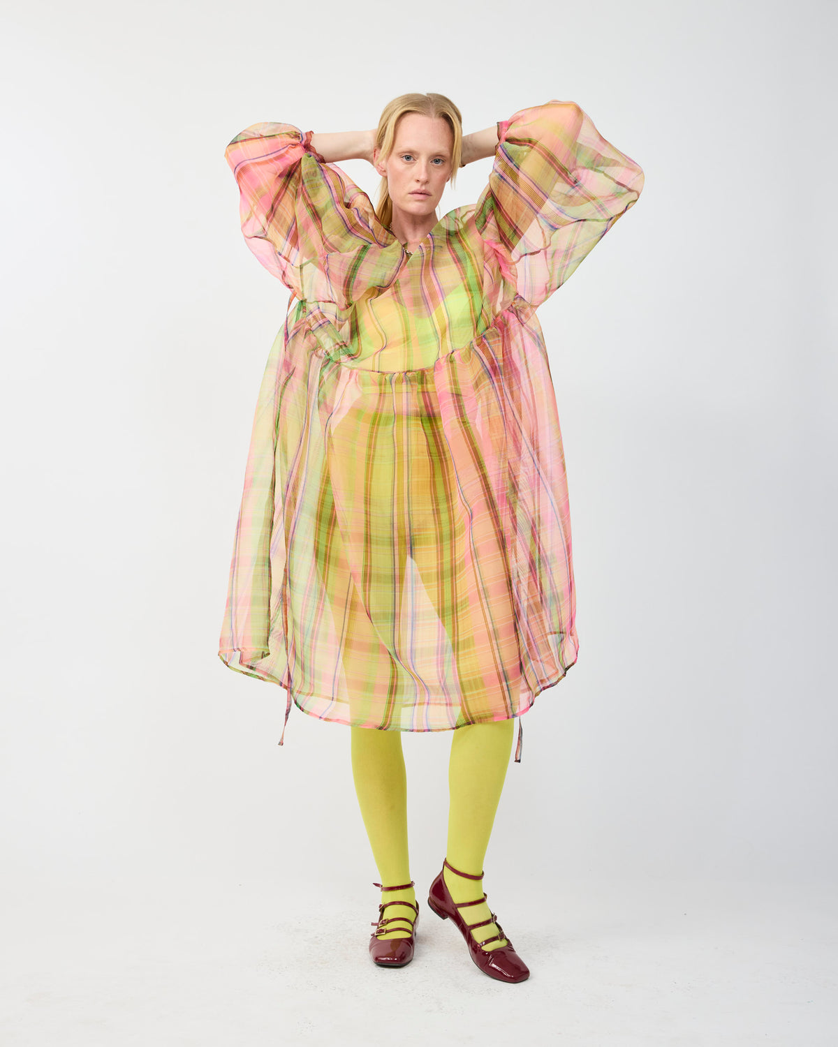 MARCI TRANSPARENT DRESS IN RAINER