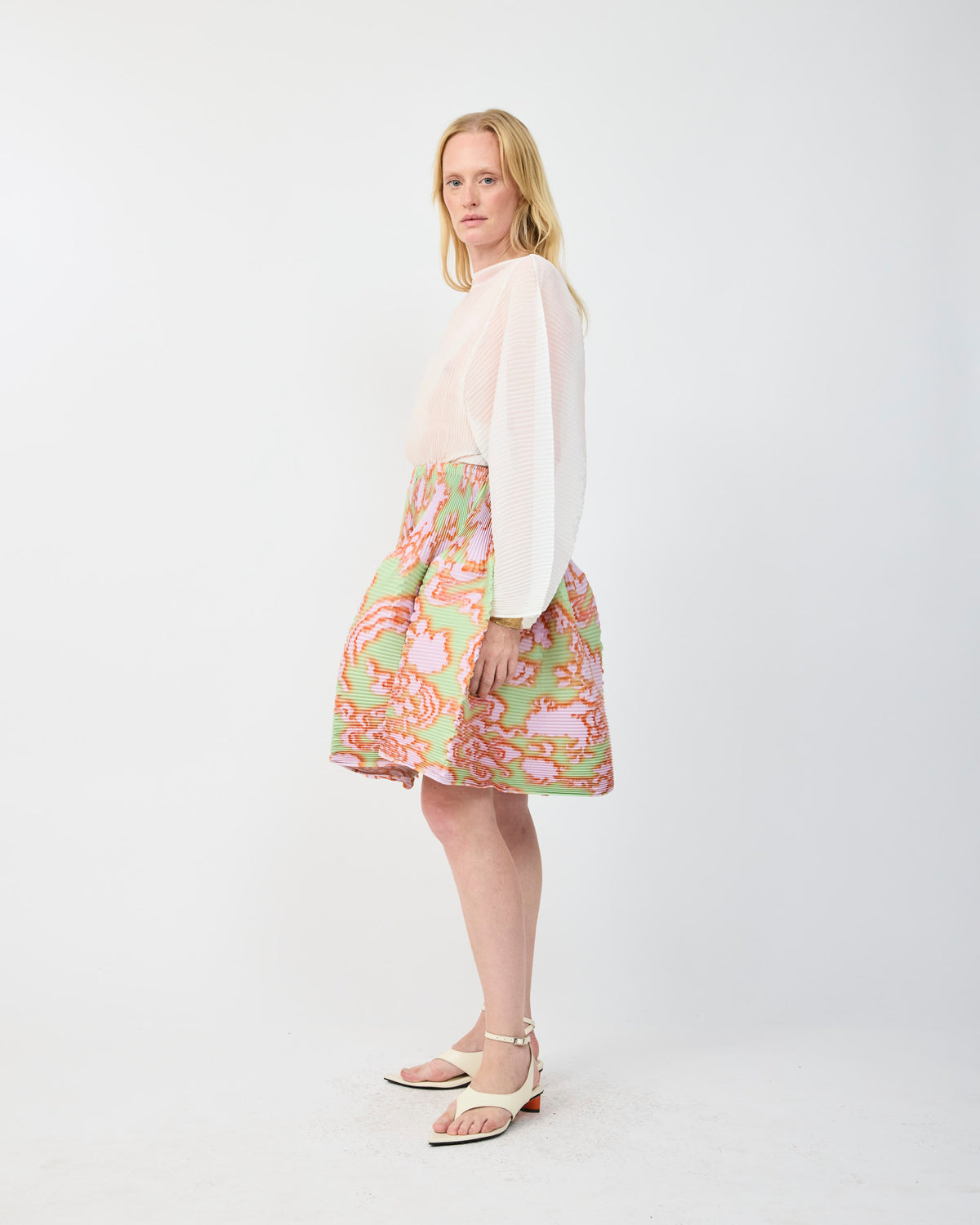 CAMERON PLEATED SKIRT IN AUGUST