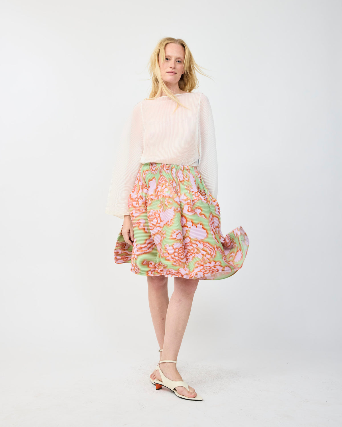 CAMERON PLEATED SKIRT IN AUGUST