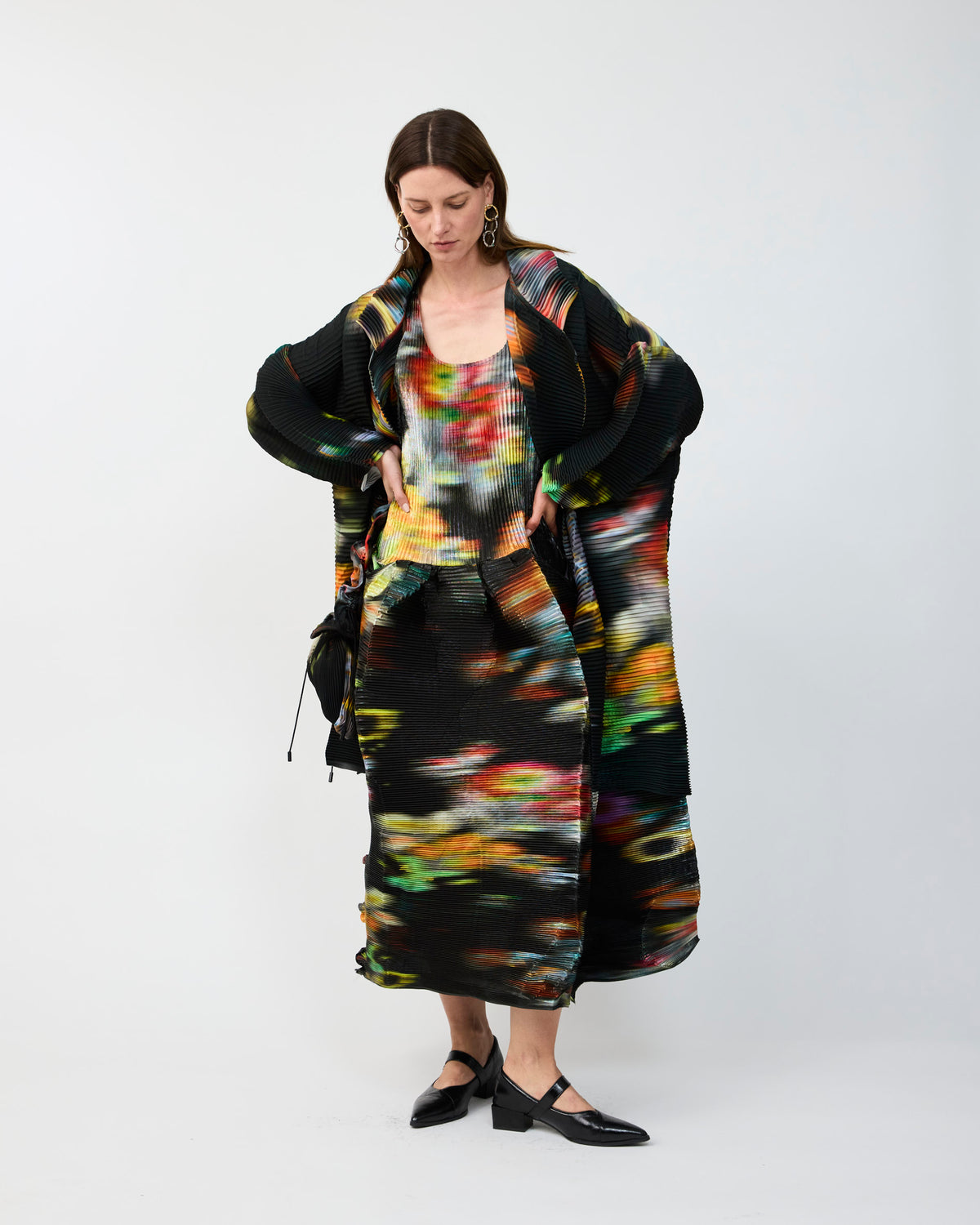 JOHAN HANDPLEATED COAT IN CLARA