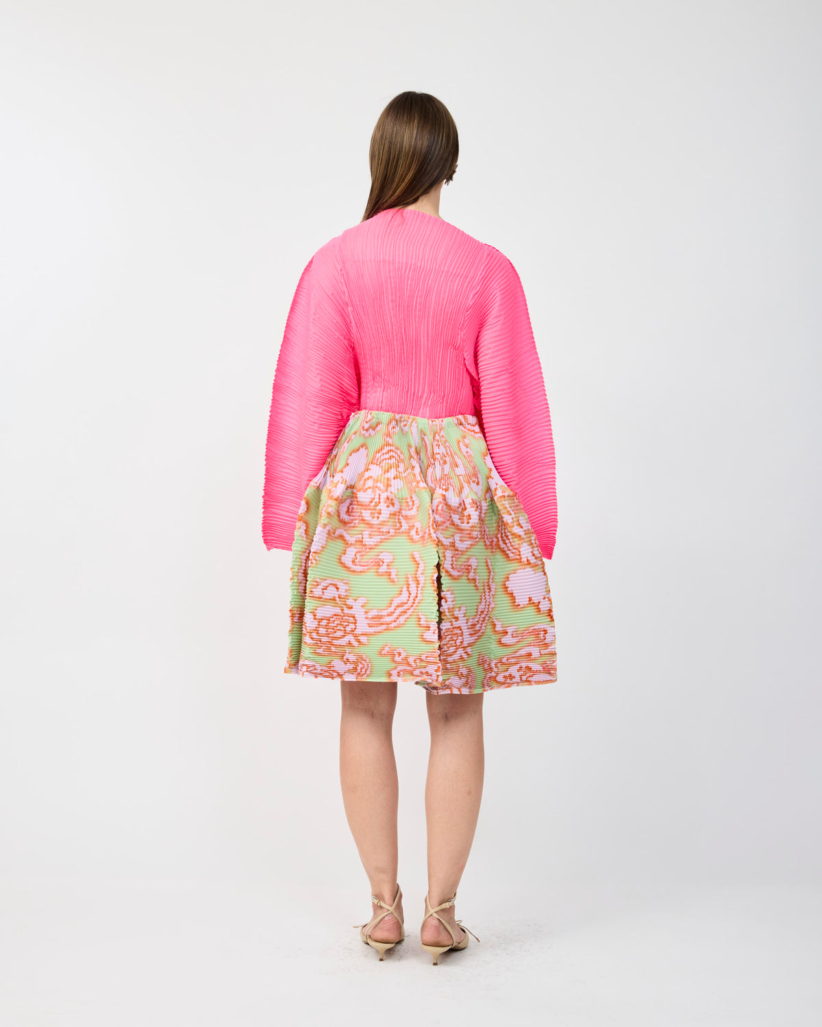 RANA HANDPLEATED TOP IN PINK