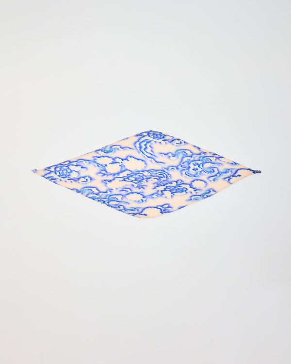 AMADEUS PLEATED SCARF IN AZURE AUGUST