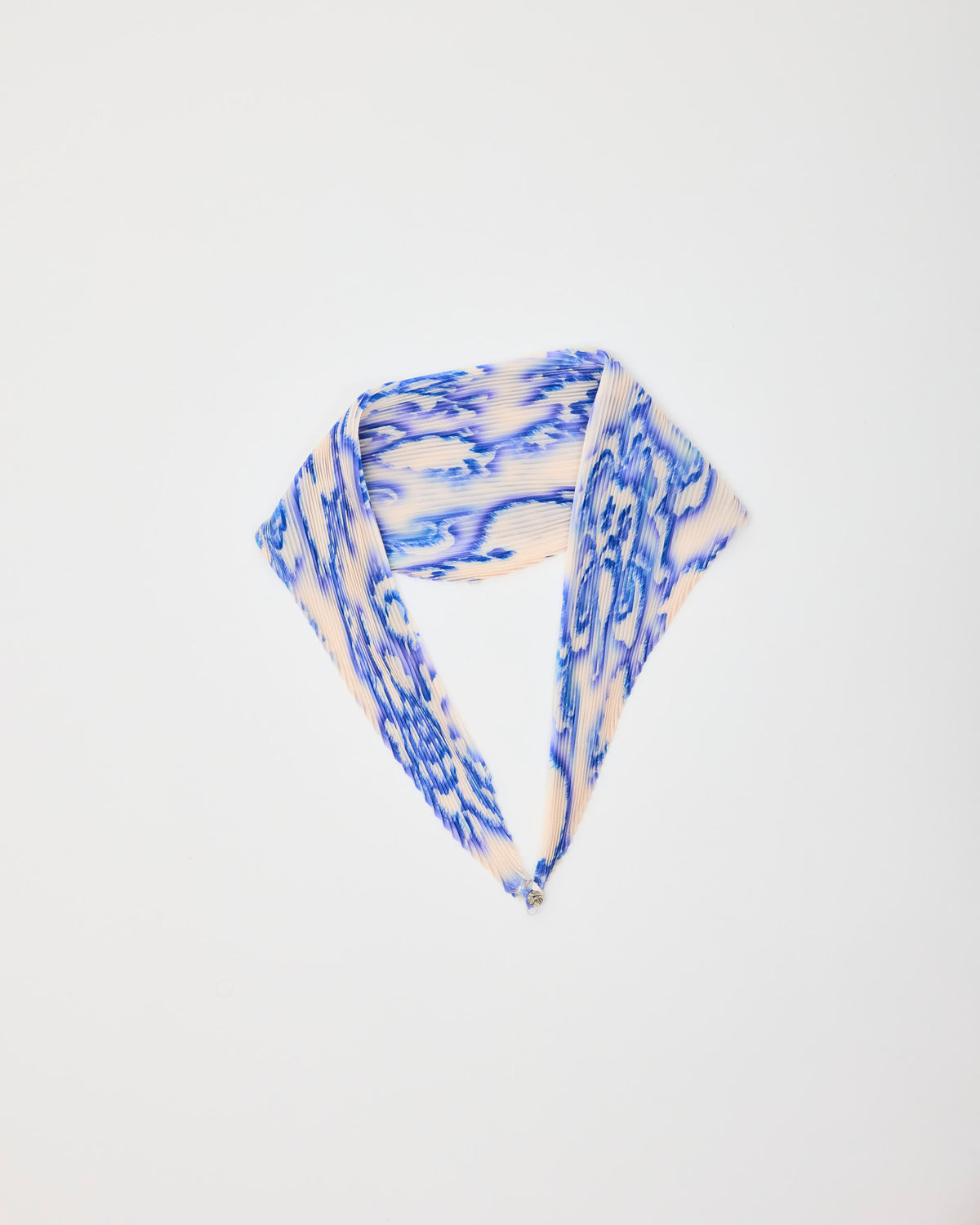 AMADEUS PLEATED SCARF IN AZURE AUGUST