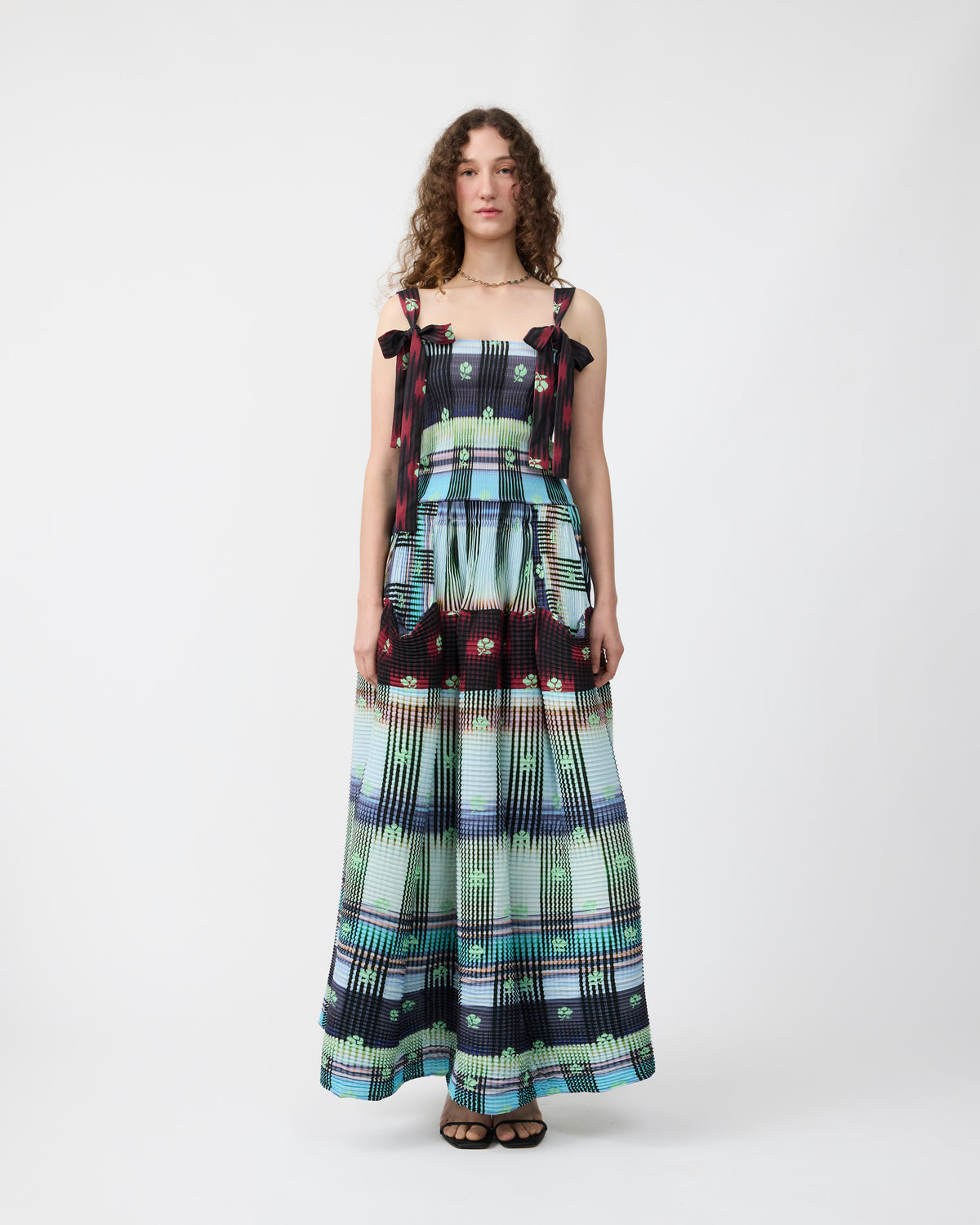 June Smock Pleated Top in Helge