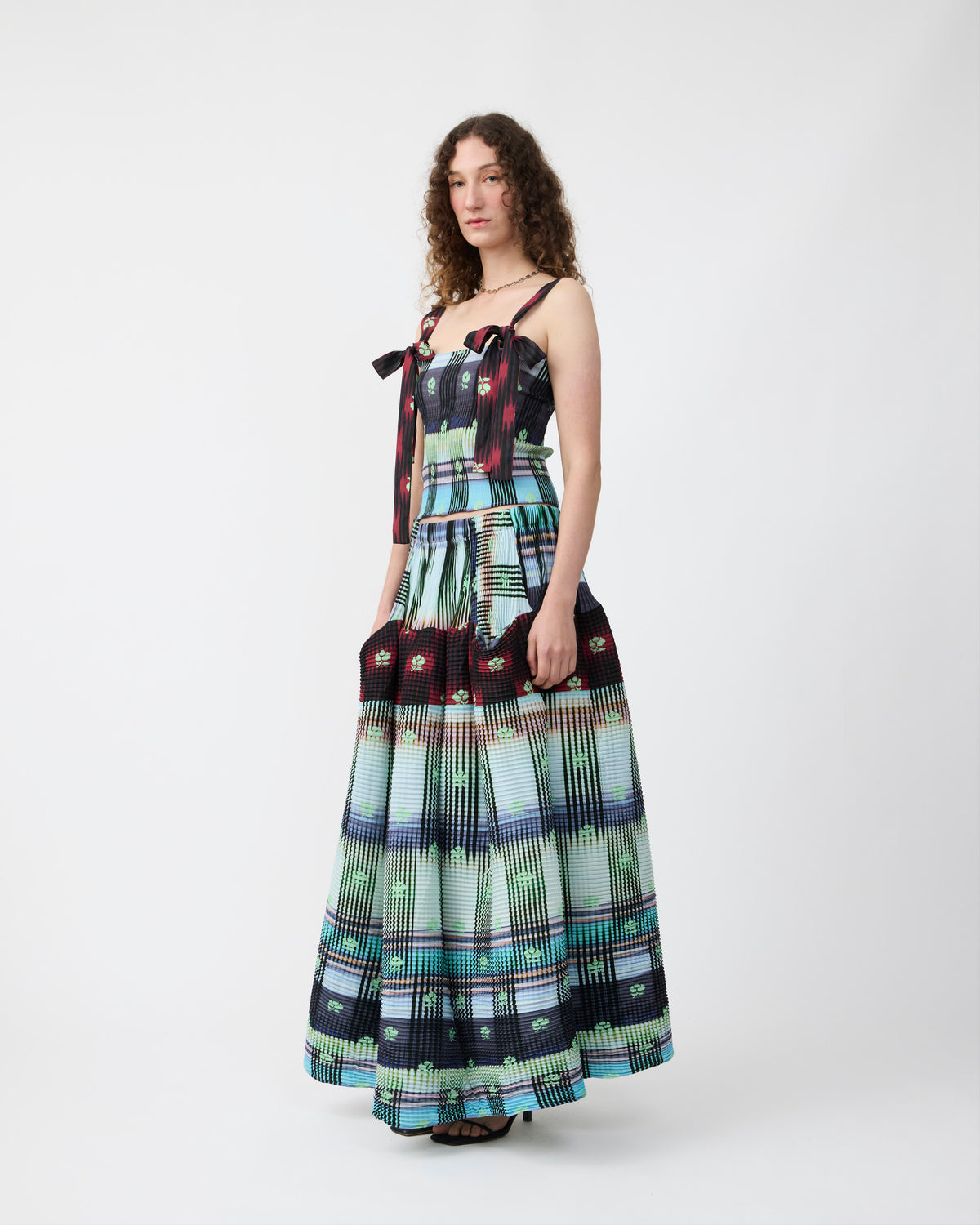June Smock Pleated Top in Helge